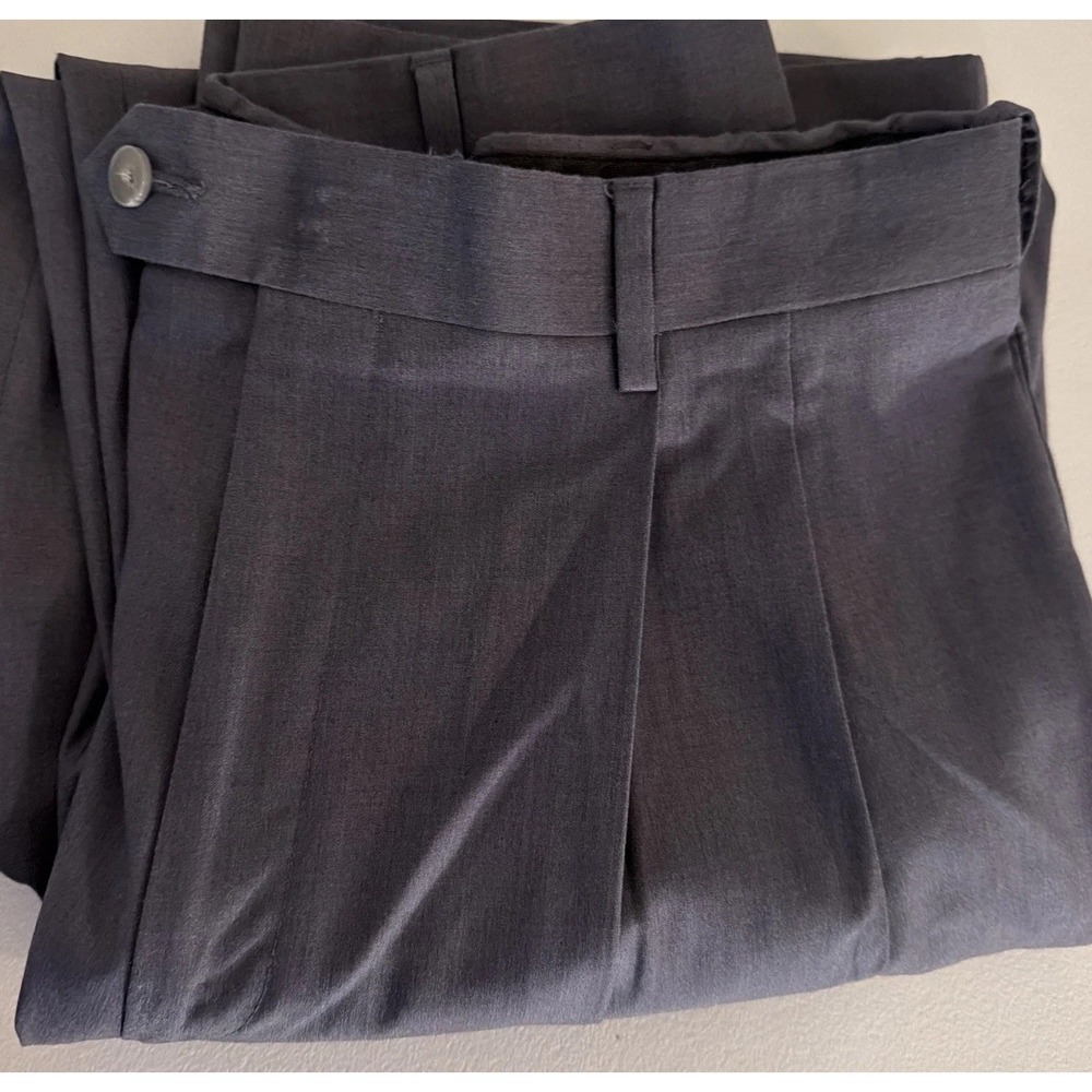 Savane Select Edition Men's 38x32 Dress Pants Gray Pleated Front Rayon Blend